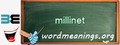 WordMeaning blackboard for millinet